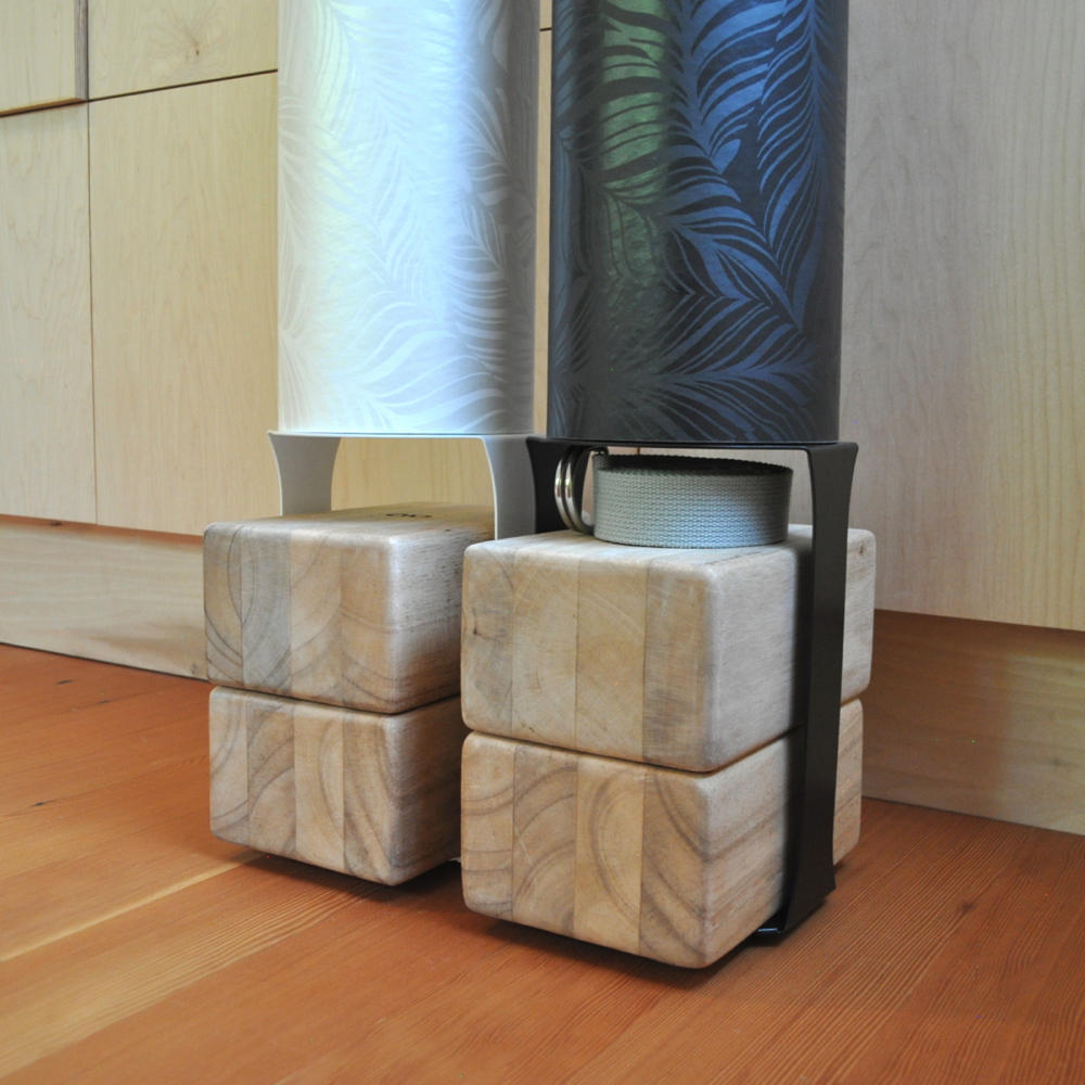 Yoga Mat Tube Floor Stand | Black