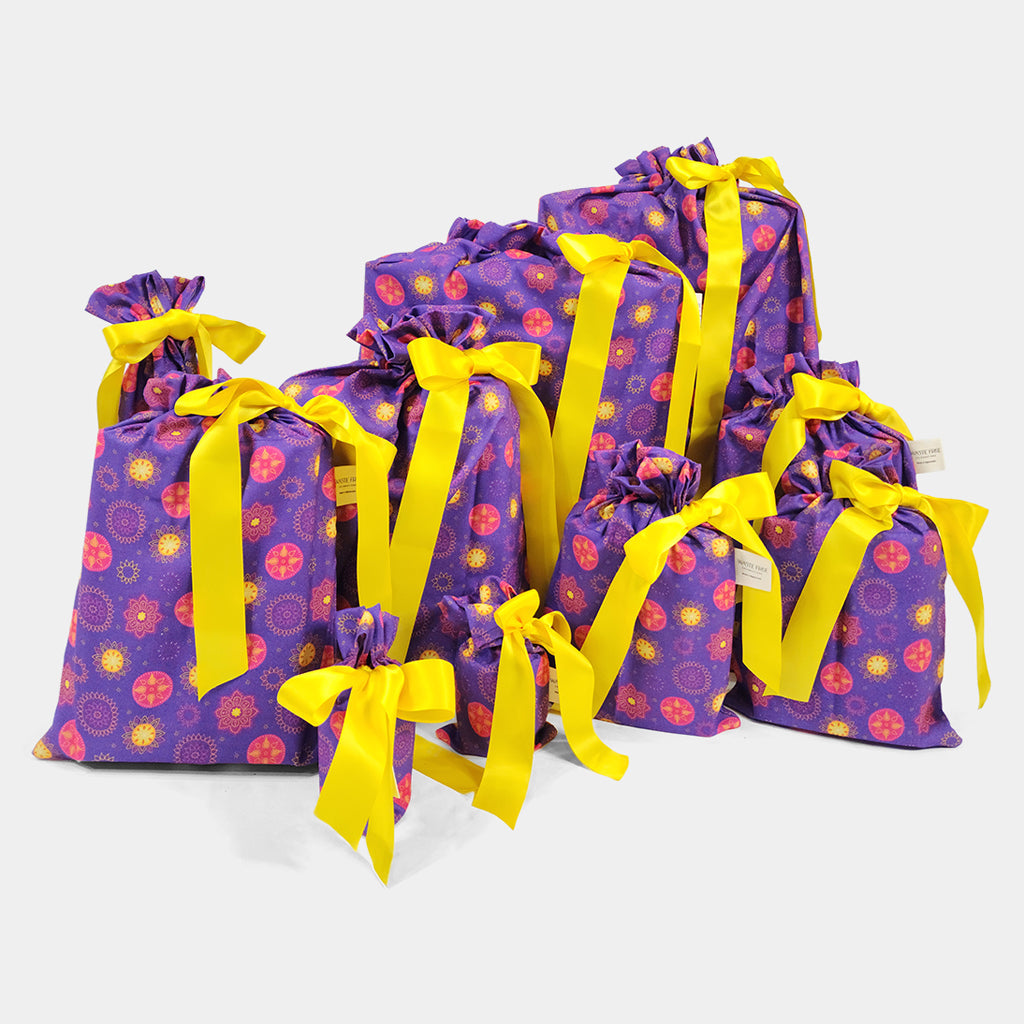 Marigold Mandala - SYO Reusable Gift Bag Set