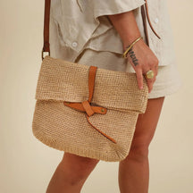 Carmen Woven Crossbody Bag | Natural
