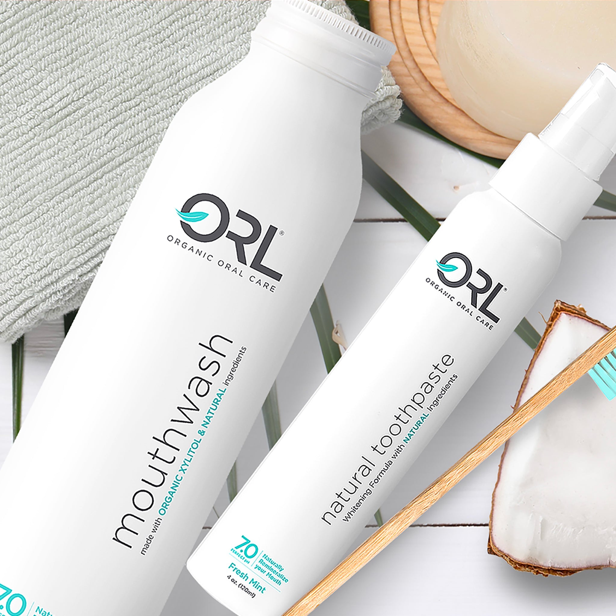 ORL Fresh Mint Bundle - Natural Toothpaste & Mouthwash