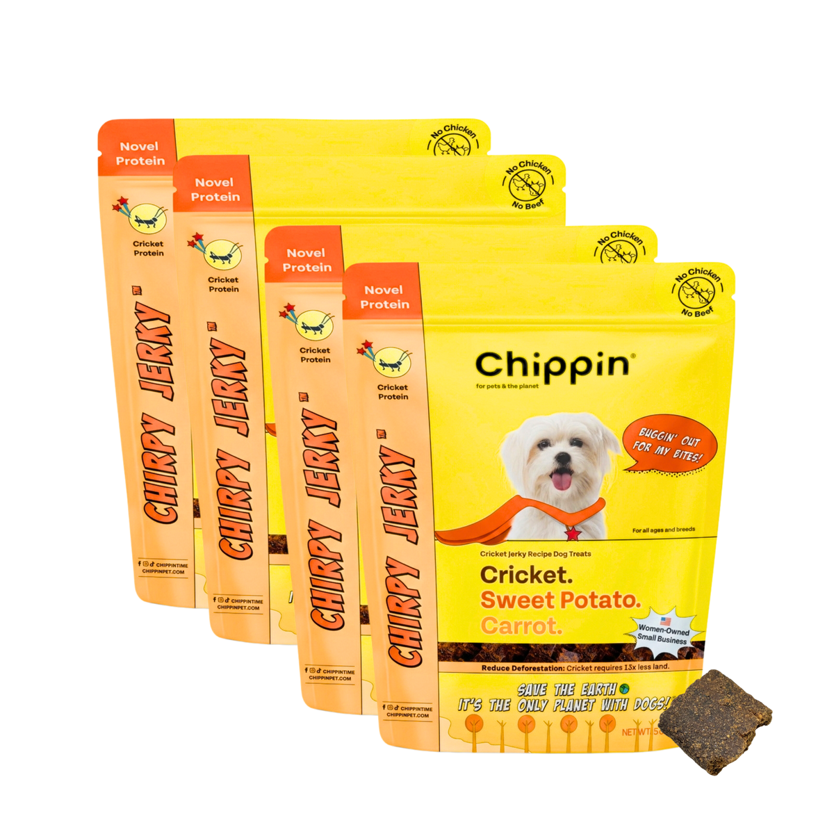 Cricket & Sweet Potato Jerky Dog Treats, 2 Pack
