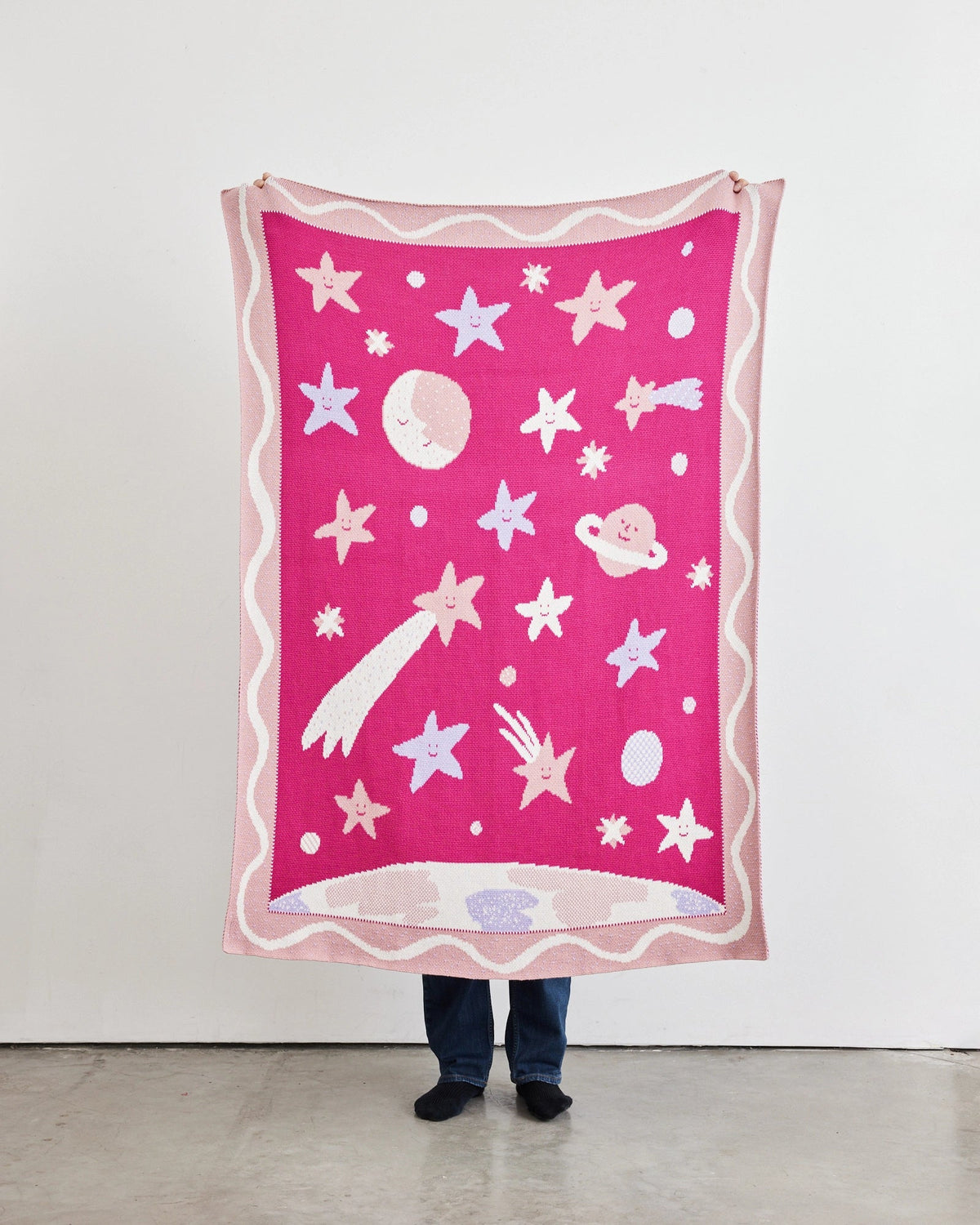 Biquette Night Sky Knit Midi Blanket - Artist Collection
