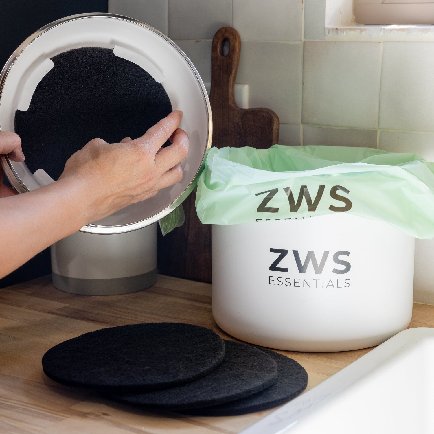Countertop Compost Bin Replacement Filter Pack