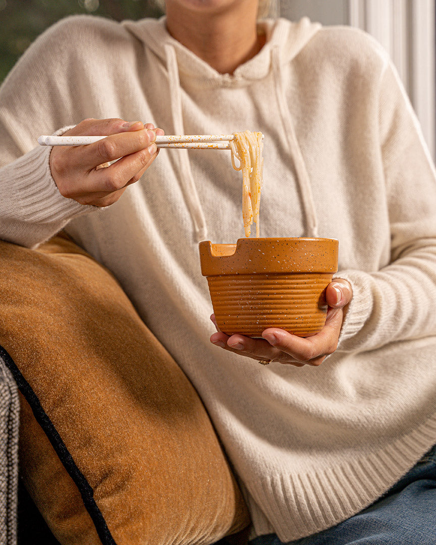 Stoneware Stackable Noodle Bowl Set