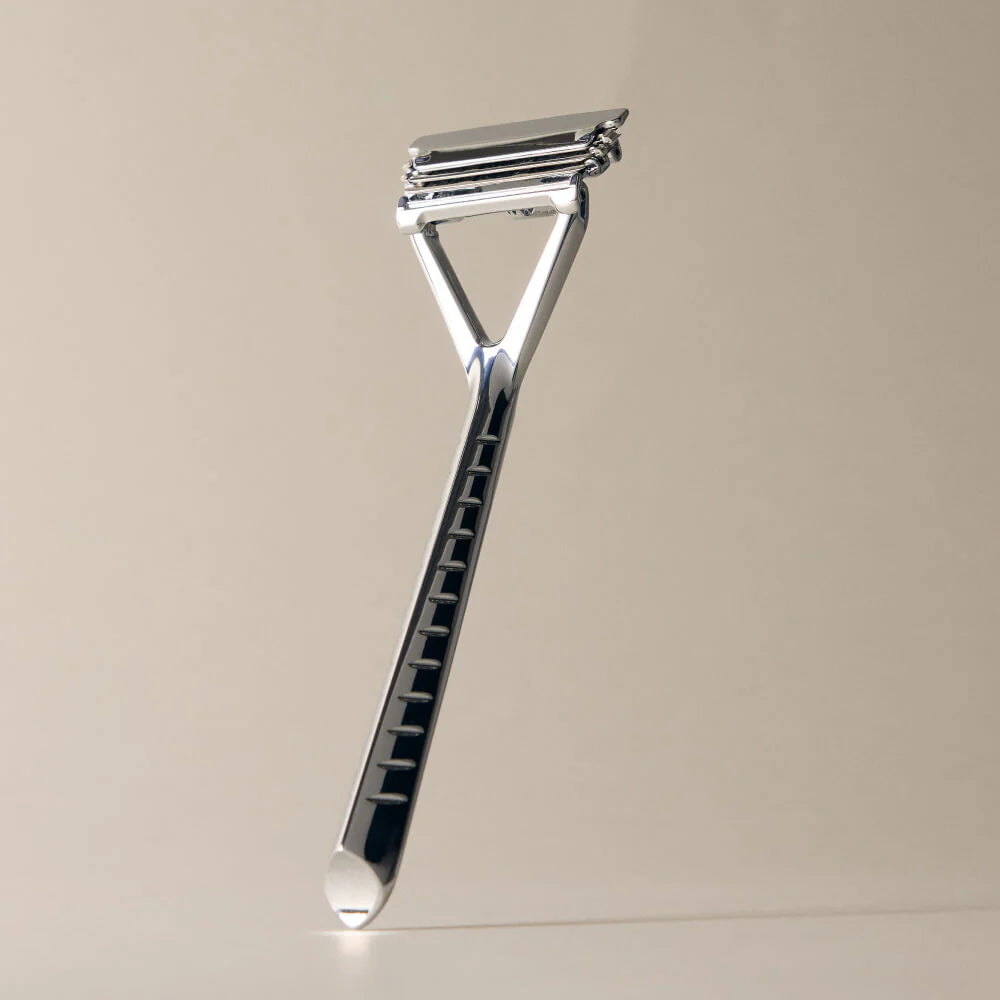 Pivoting Head Stainless Steel Razor - Sustainable Razor - All-Metal Construction, 1-3 Blades, Multiple Colors