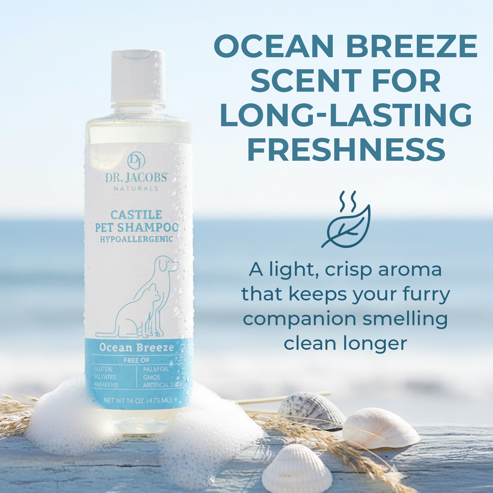 Castile Pet Shampoo Ocean Breeze
