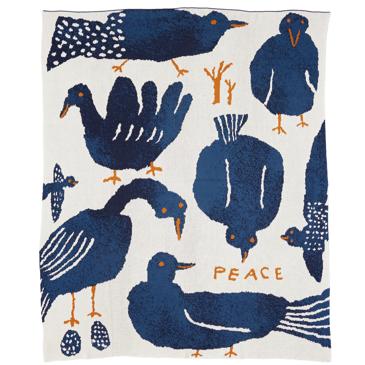 Biquette Peace Knit Blanket - Artist Collection