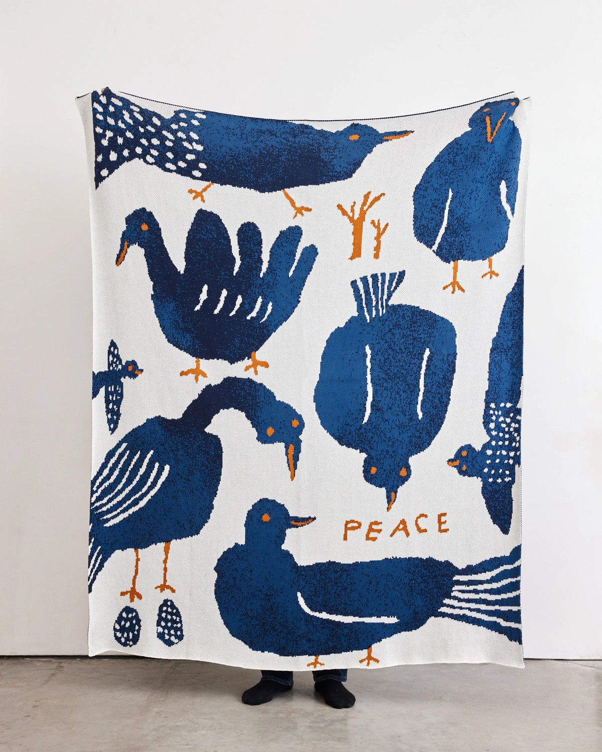 Biquette Peace Knit Blanket - Artist Collection