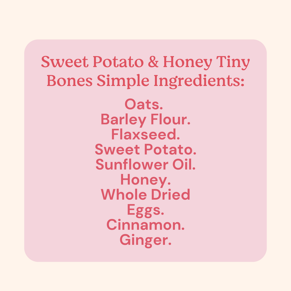 Sweet Potato & Honey Tiny Bones Dog Treats