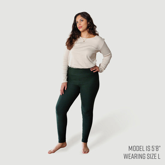 Organic Cotton Fleece Ankle Legging