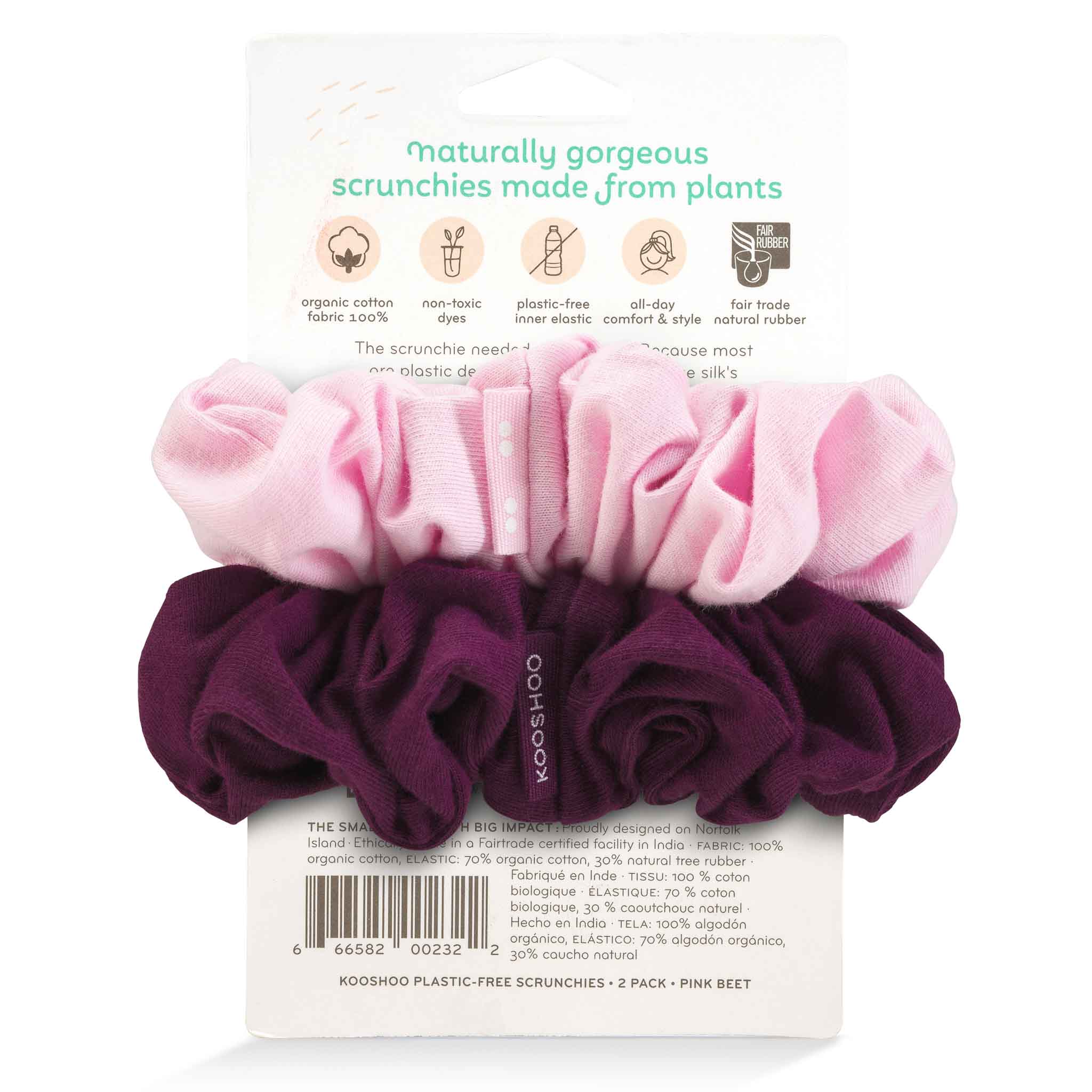 Pink Beet Organic Hair Scrunchie