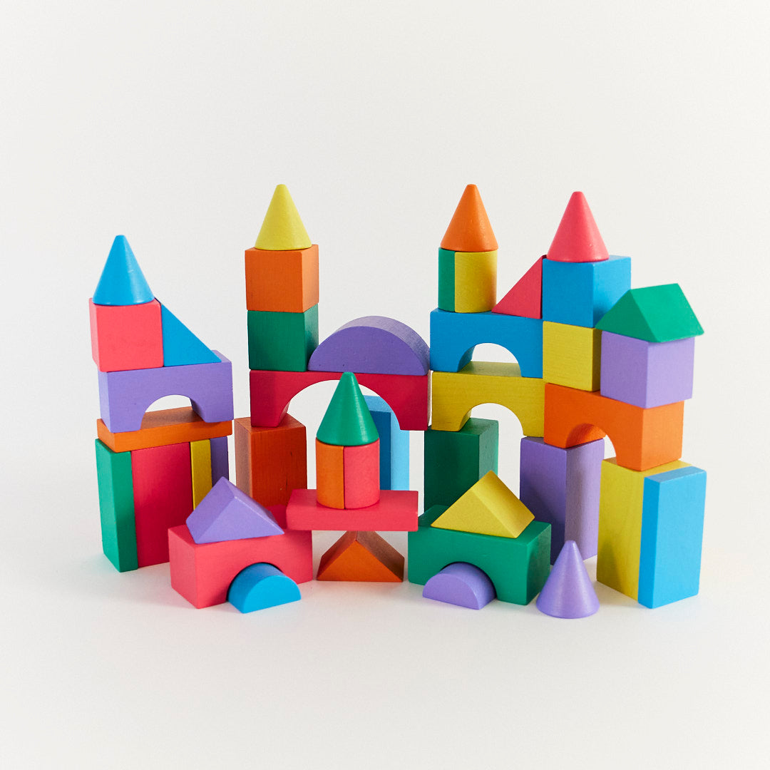 Wood Rainbow Building Blocks