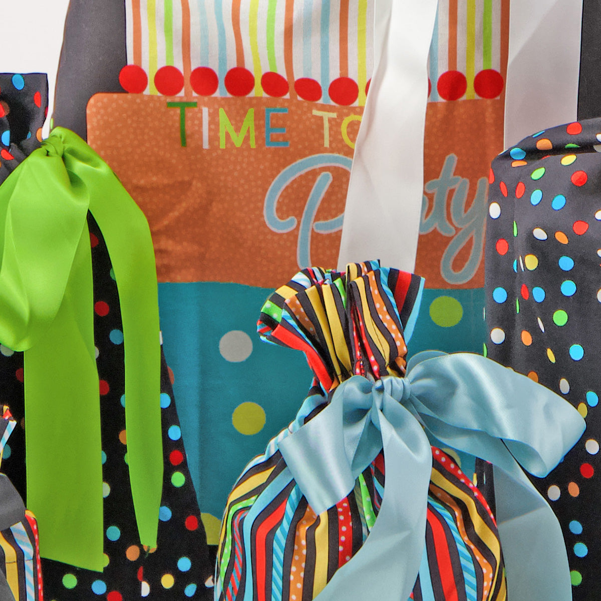 Time to Party Reusable Gift Bag Set