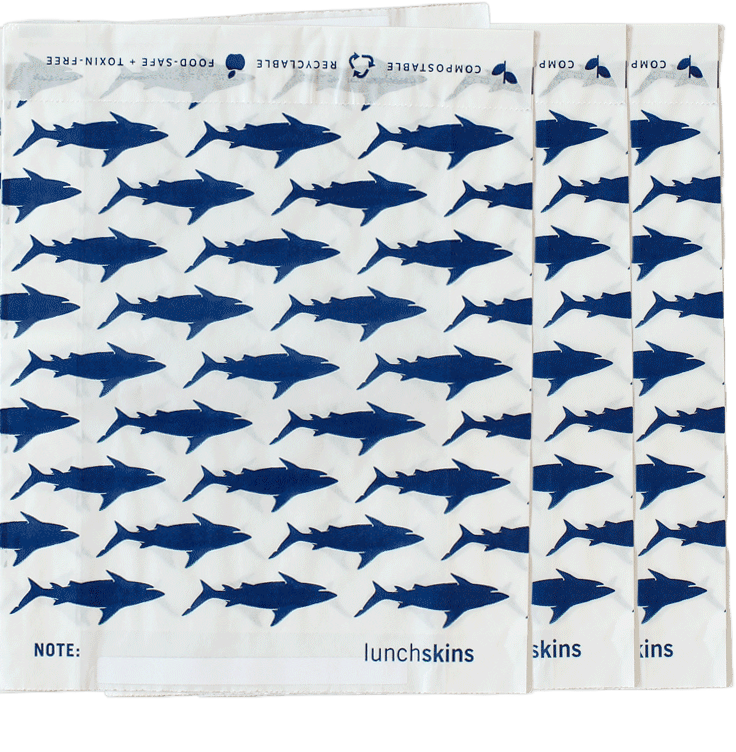 500 Self-Sealing Sandwich Bags - Shark