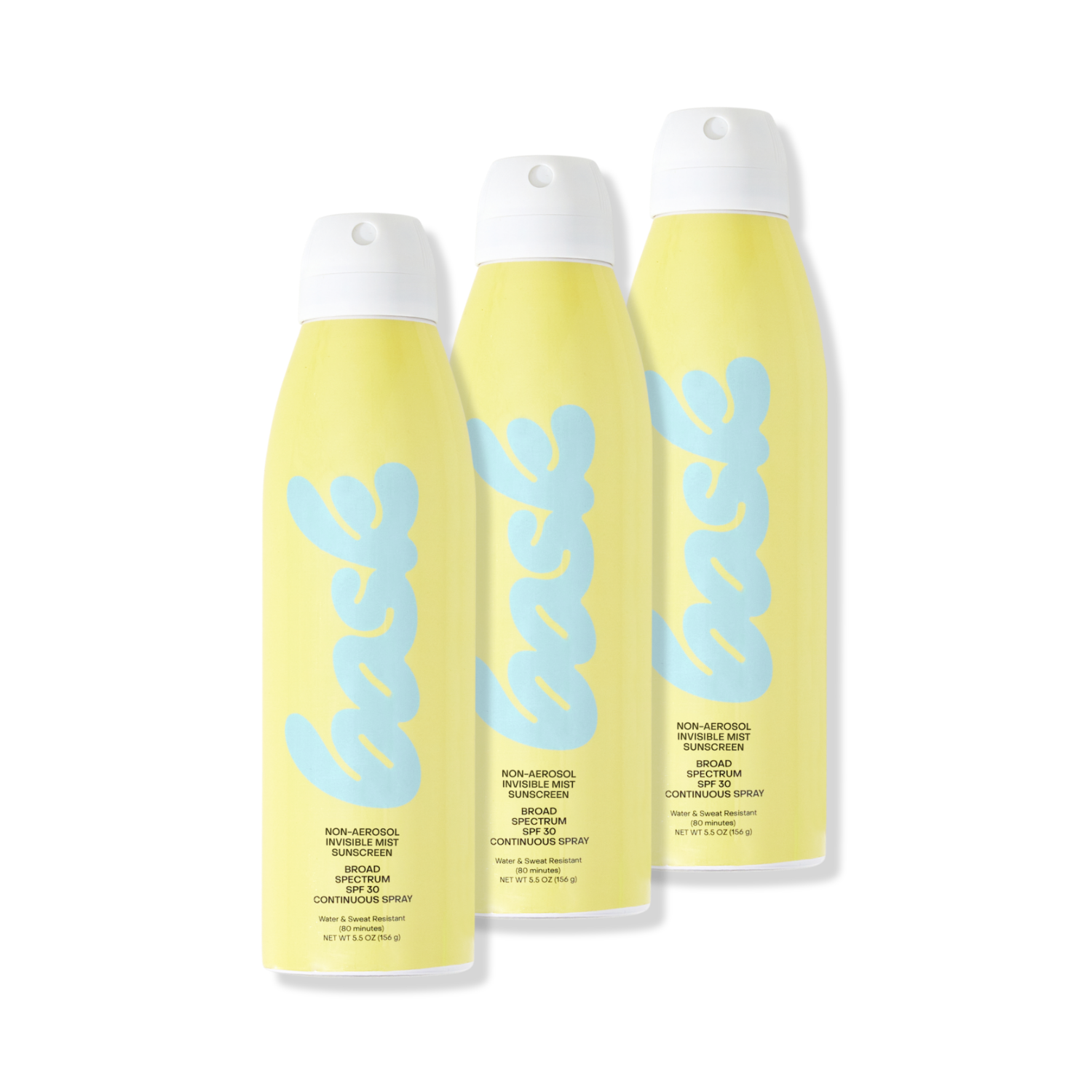 Bask Suncare Non-Aerosol Spray 3-Pack - Award-Winning SPF