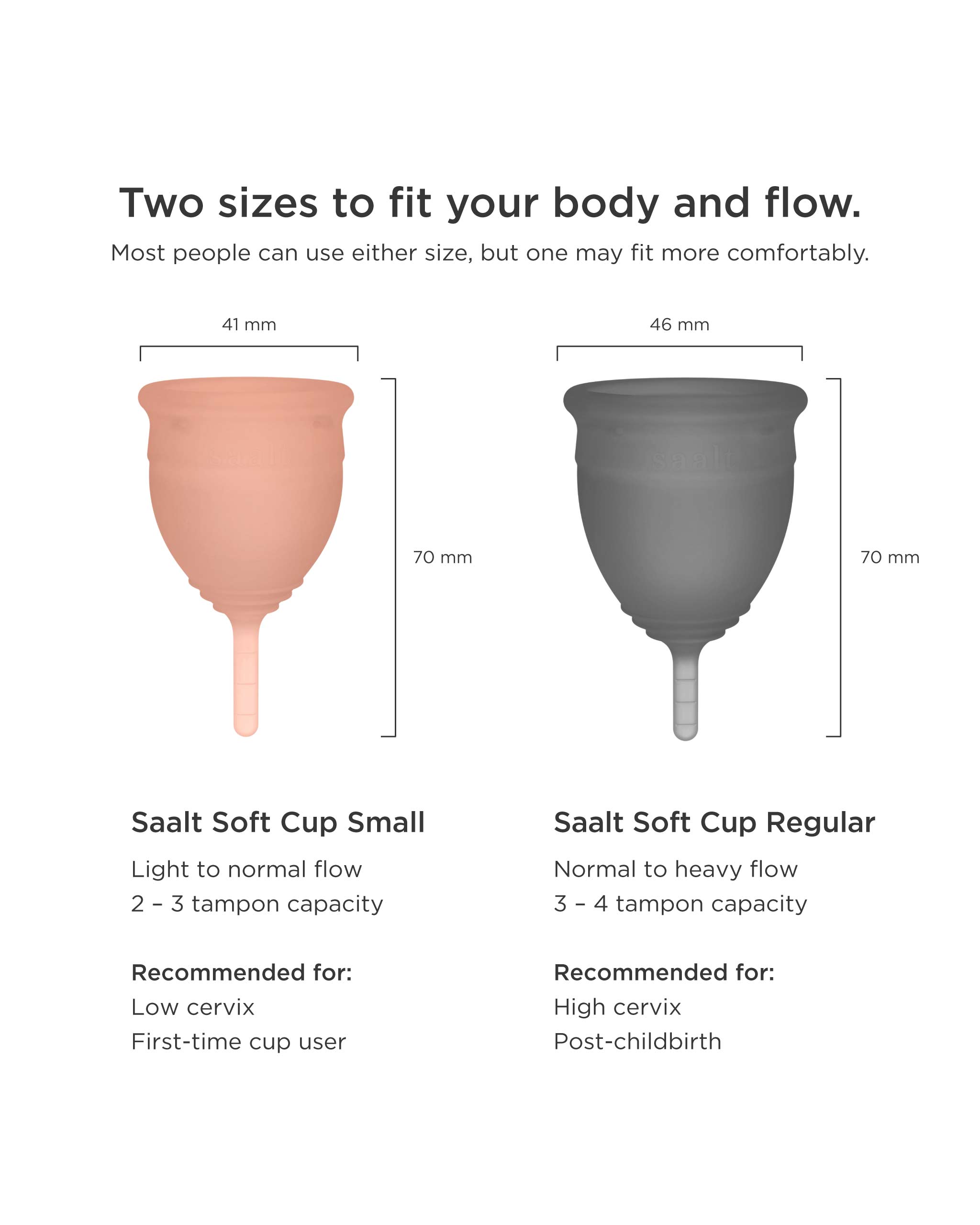 Saalt Soft Menstrual Cup Duo Pack