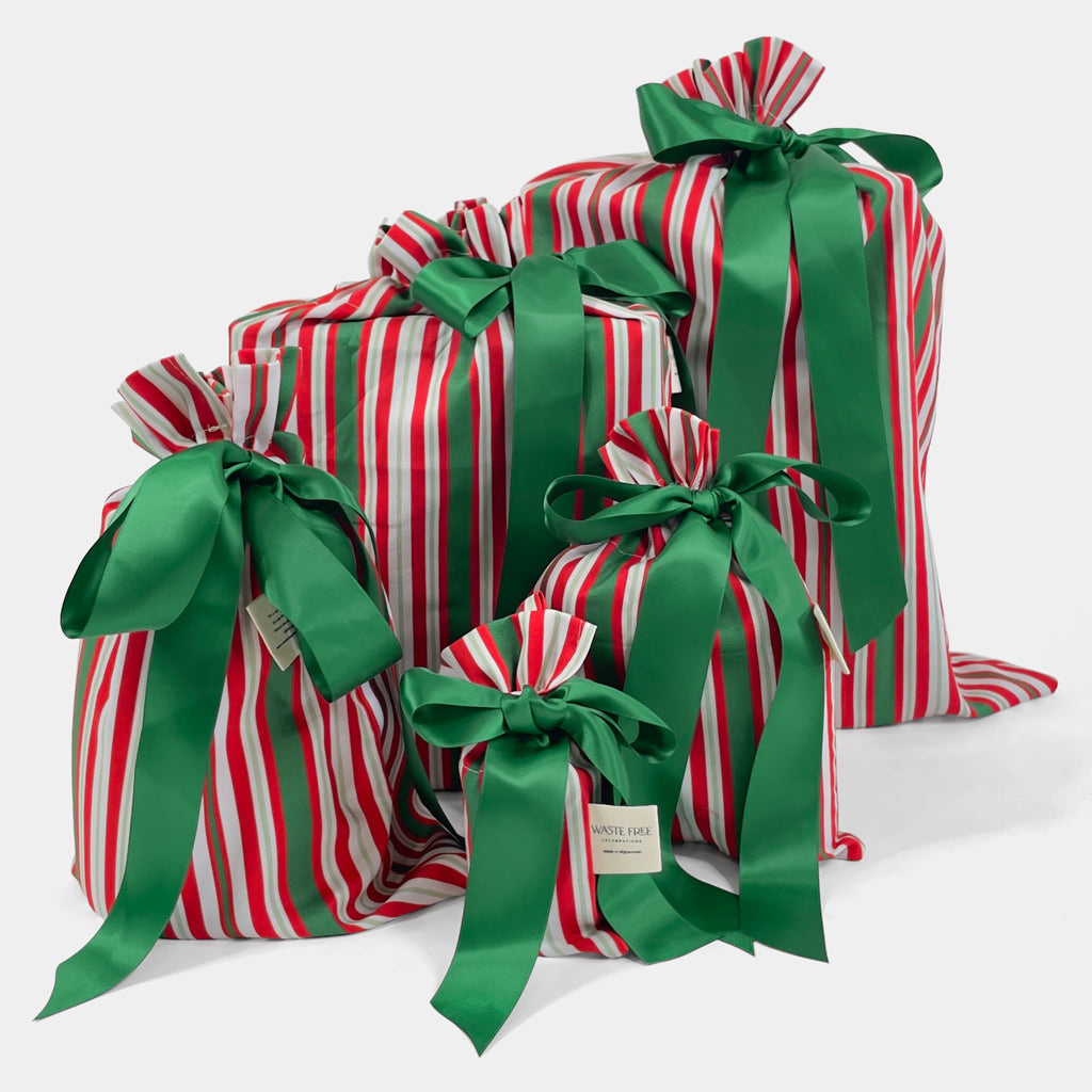 Scandi Julrander Reusable Gift Bag Set)