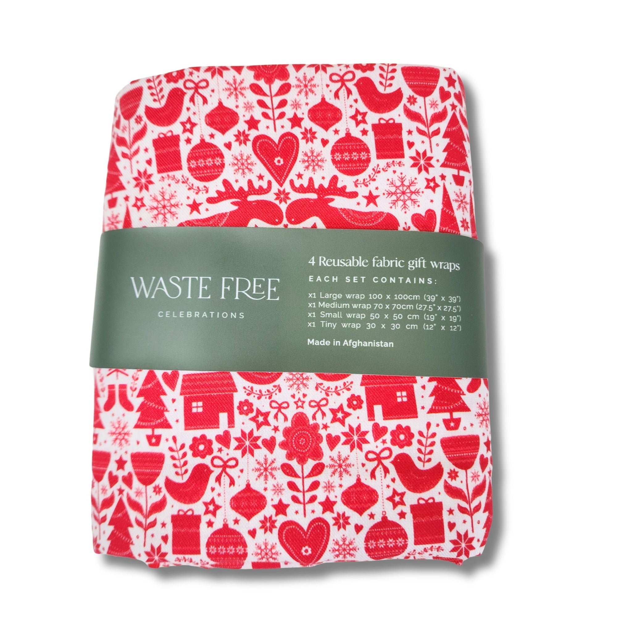 Scandi Rensdyr (4 Furoshiki Gift Wraps)