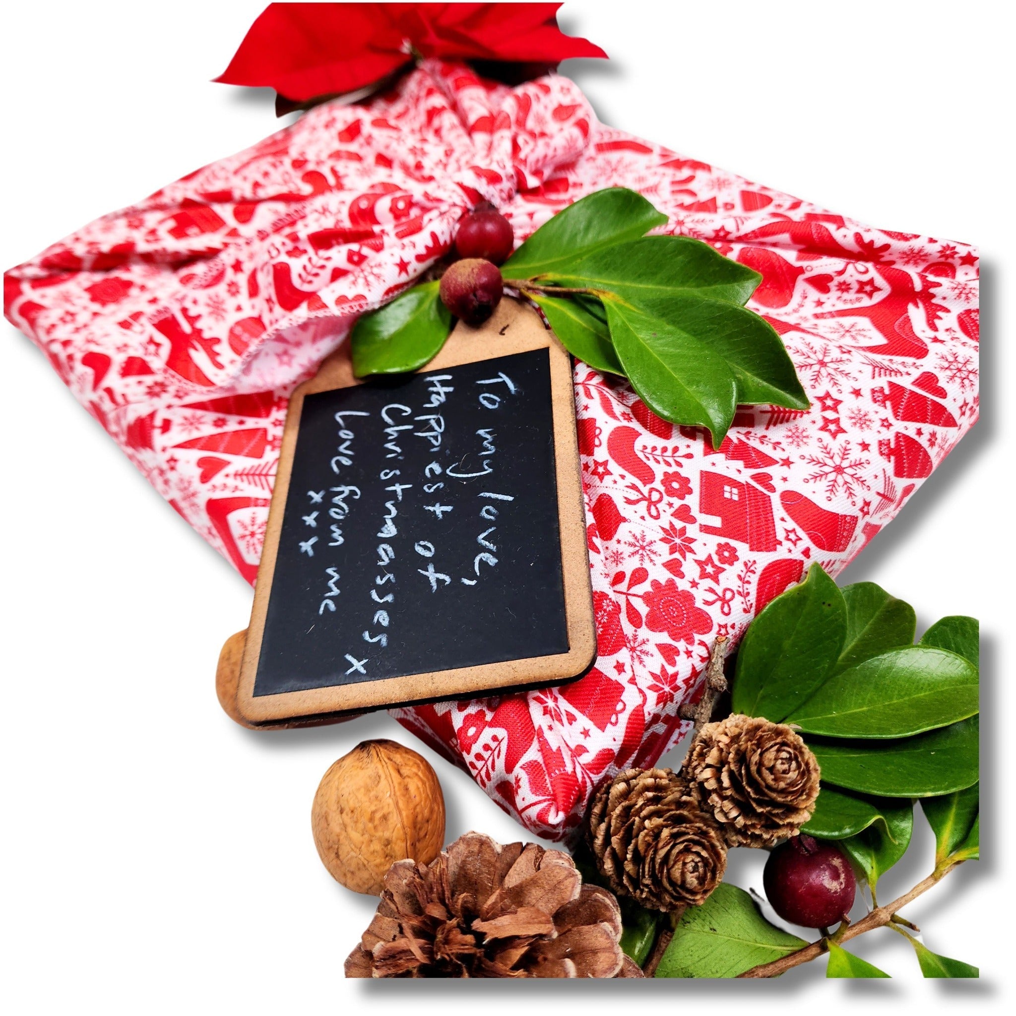 Scandi Rensdyr (4 Furoshiki Gift Wraps)