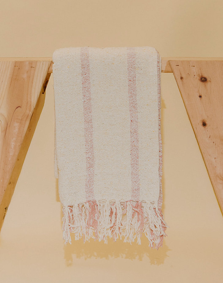 Riviera Stripe Throw - Pink