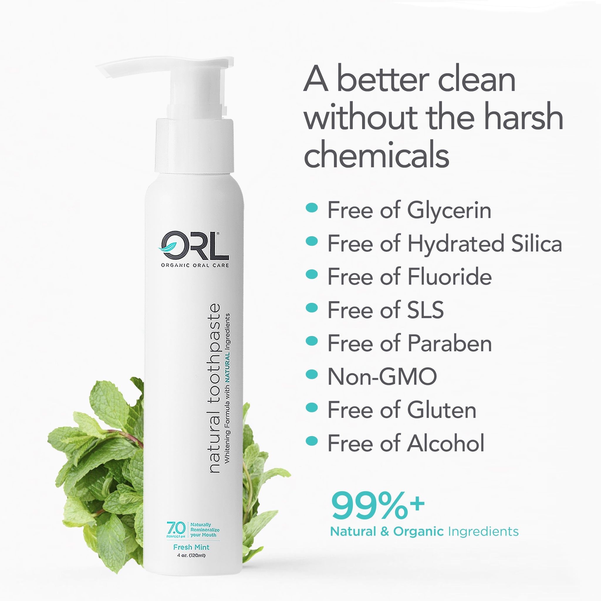ORL Fresh Mint Natural Hydroxyapatite Toothpaste
