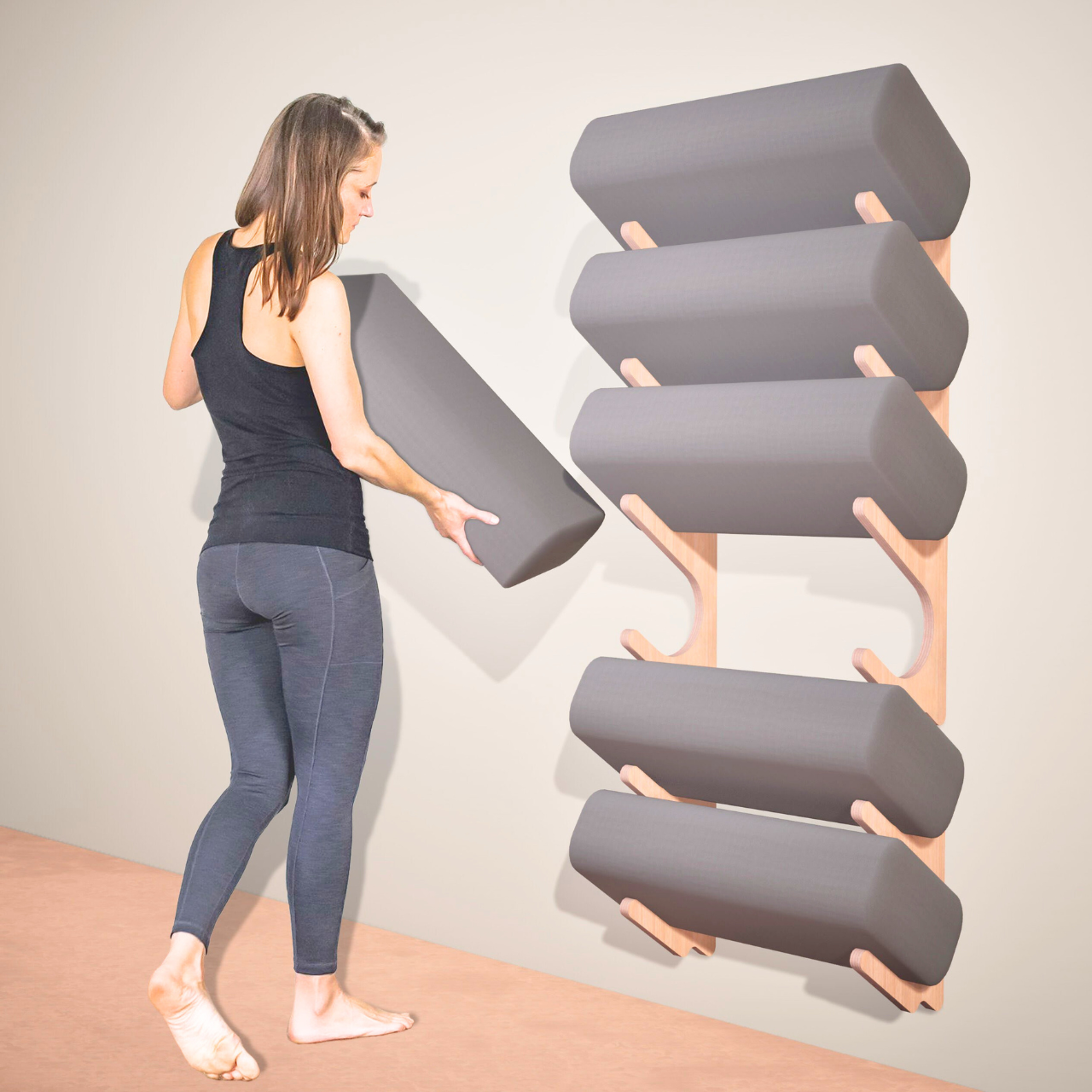 Yoga Prop Wall Organizer | Stack Rack