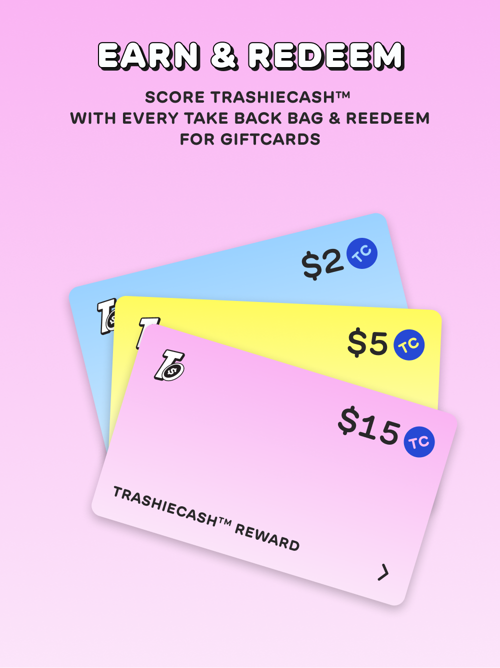 Trashie Take Back Bag – Donate Sustainably, Earn TrashieCash™
