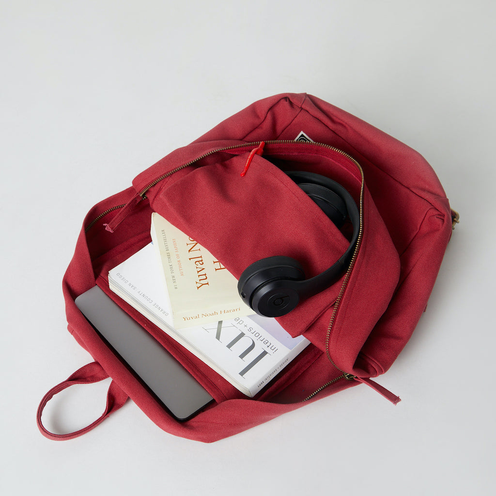 Backpack LUCIEN, red terracotta, organic cheapest cotton