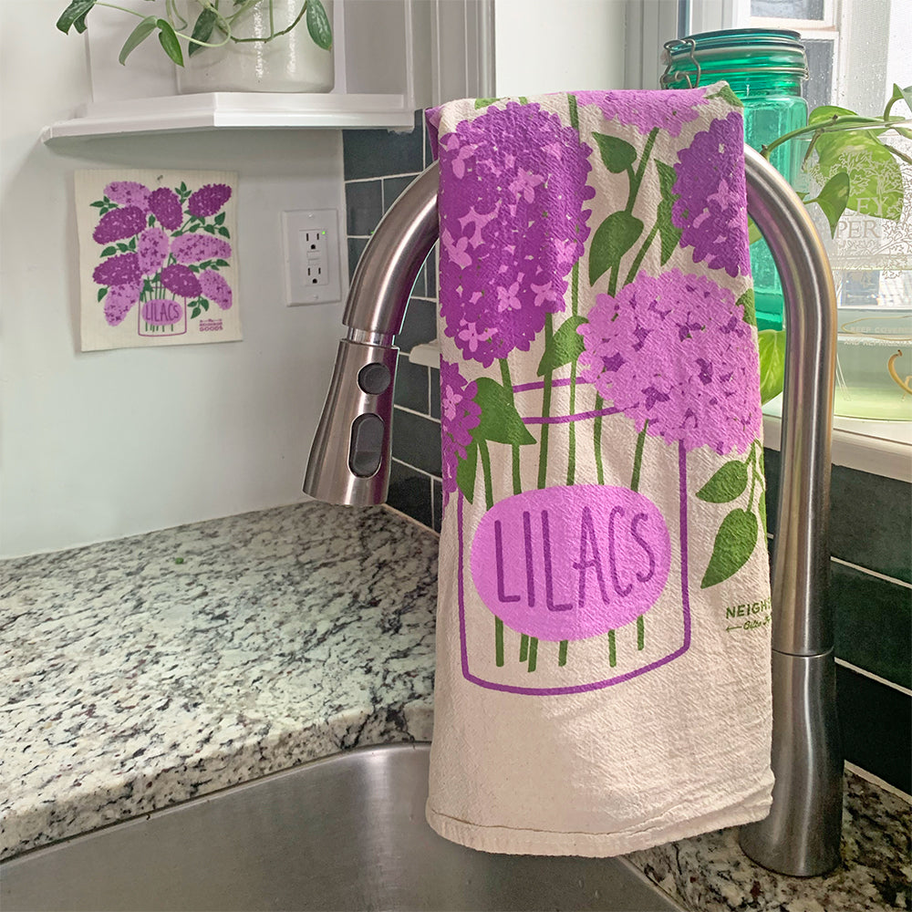 Lilac Purple Organic Cotton Dish Towel Set - 2 Pack