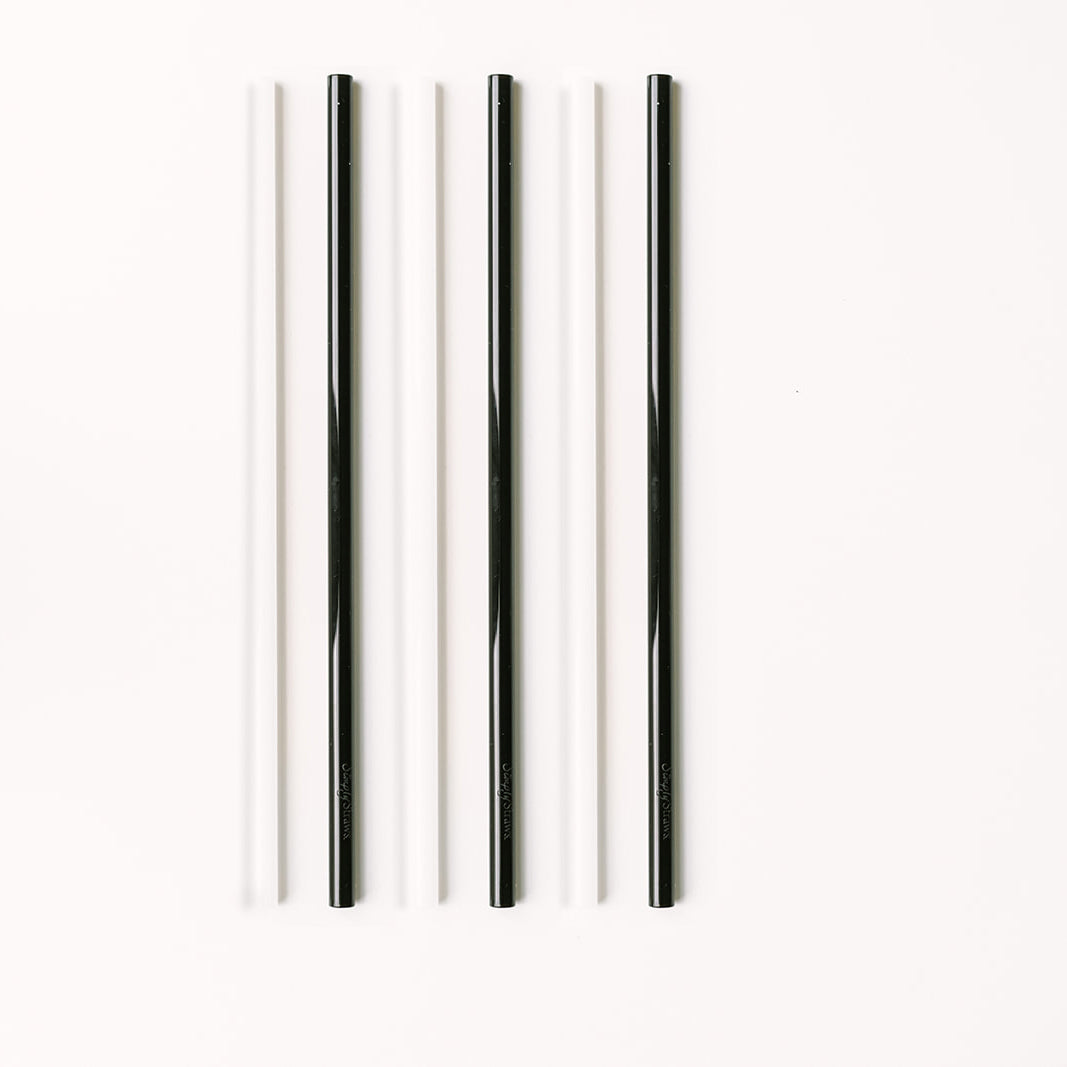 Tumbler 12" Glass Straw Set - Marble