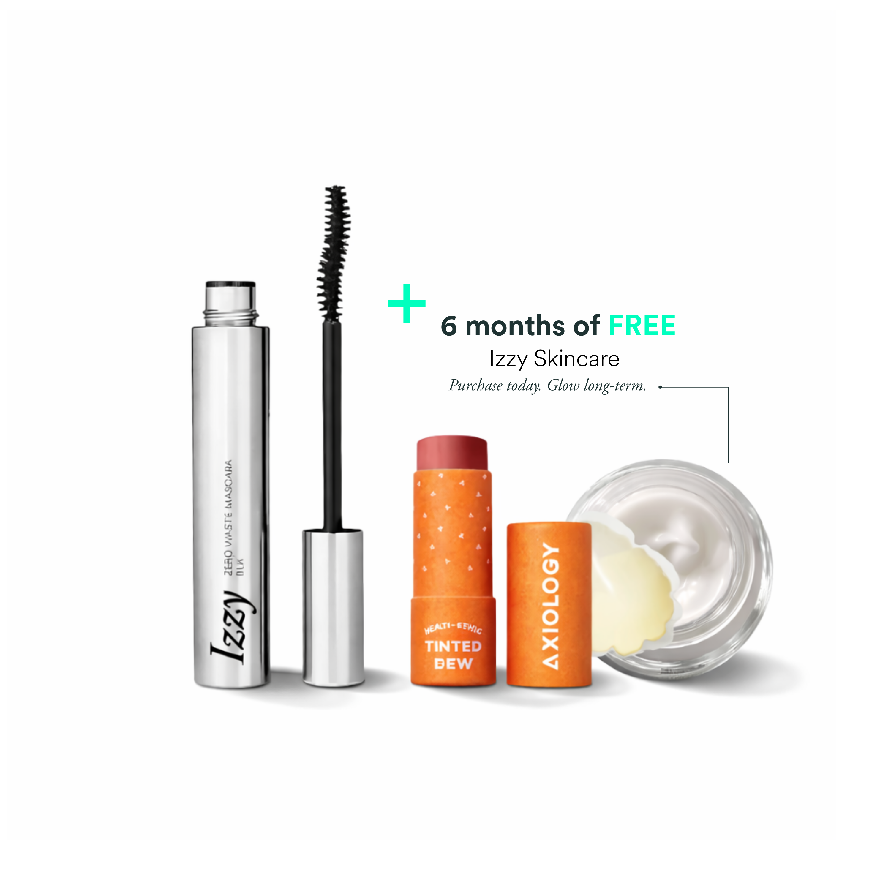 The Ultimate Zero-Waste Duo: Axiology Tinted Dew Stick & Izzy Mascara Bundle