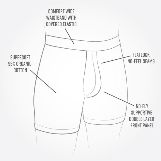 Organic Cotton Essentials - Men's Boxer Briefs  2 Pak