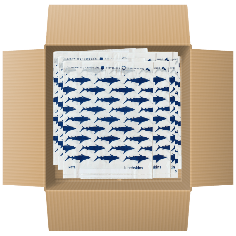 500 Self-Sealing Sandwich Bags - Shark
