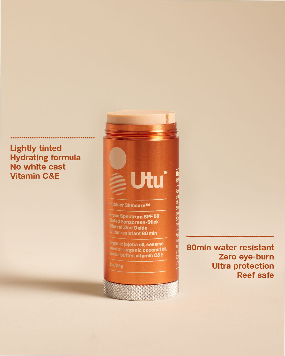 SPF50 Lightly Tinted Mineral Sunscreen Stick