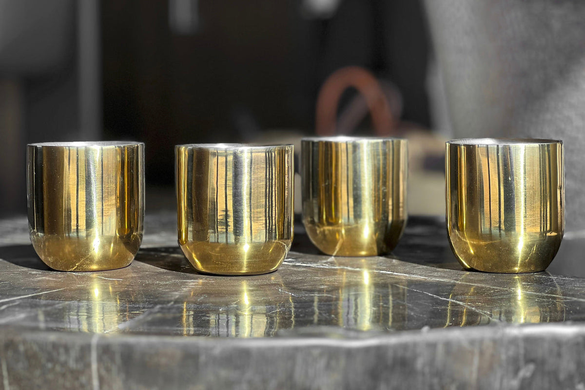 Double Walled Cup - Brass Color