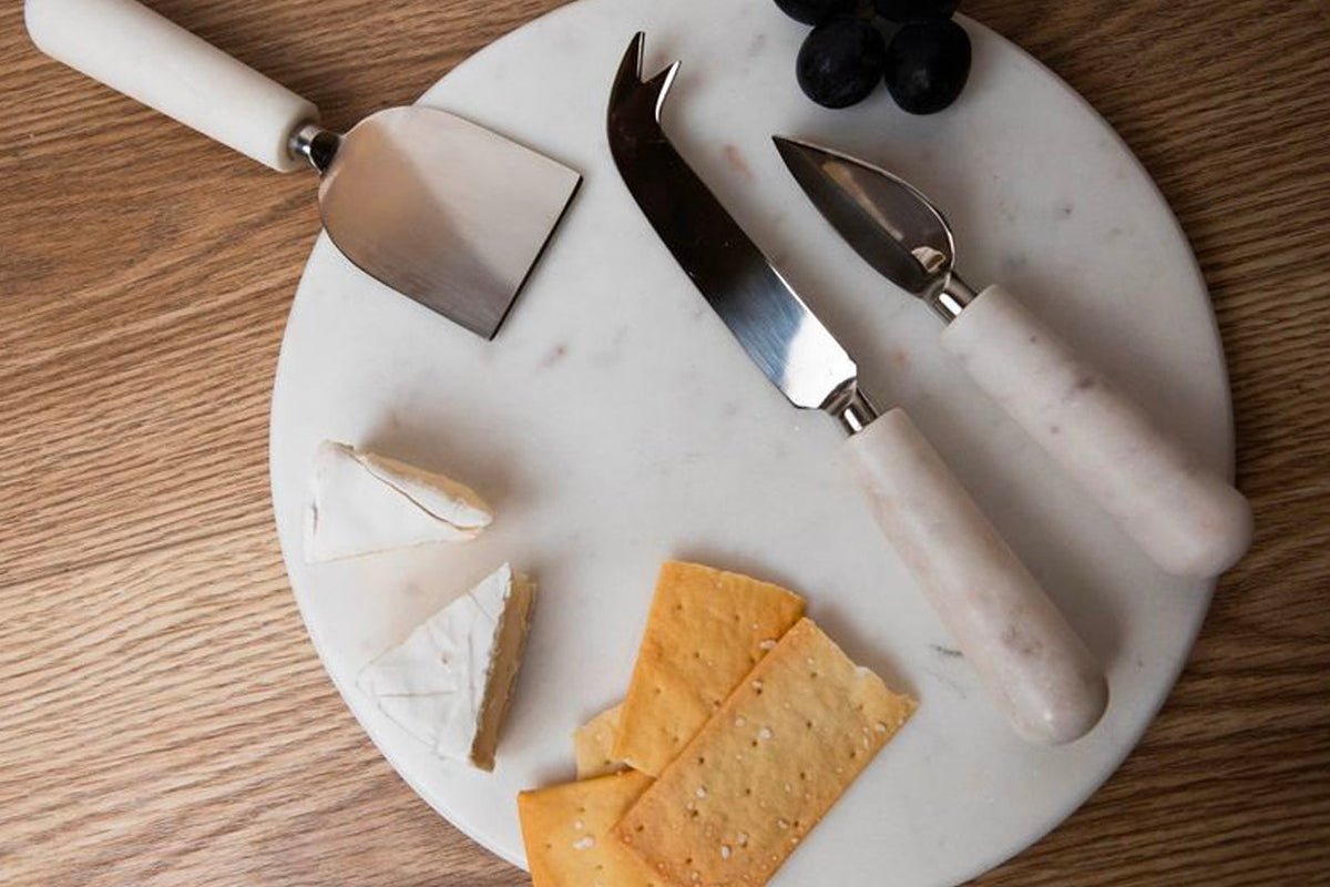 Marble Cheese Board Tools - Set of 3