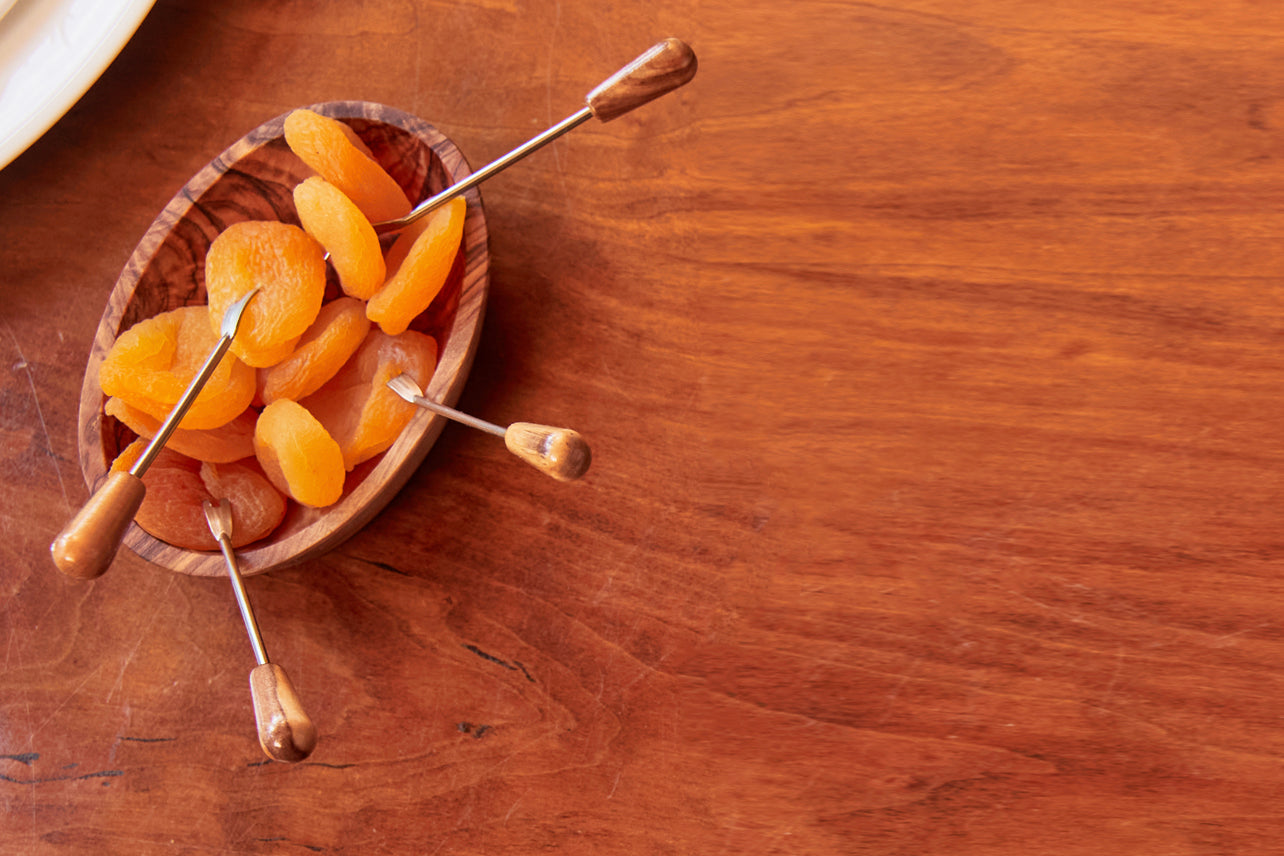 Italian Olivewood Aperitivo Forks - Set of 6