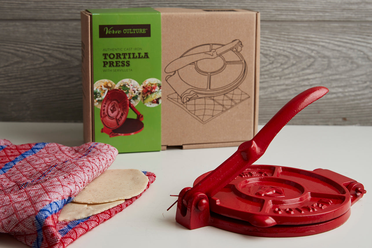 Tortilla Press Kit - Cast Iron with Servilleta