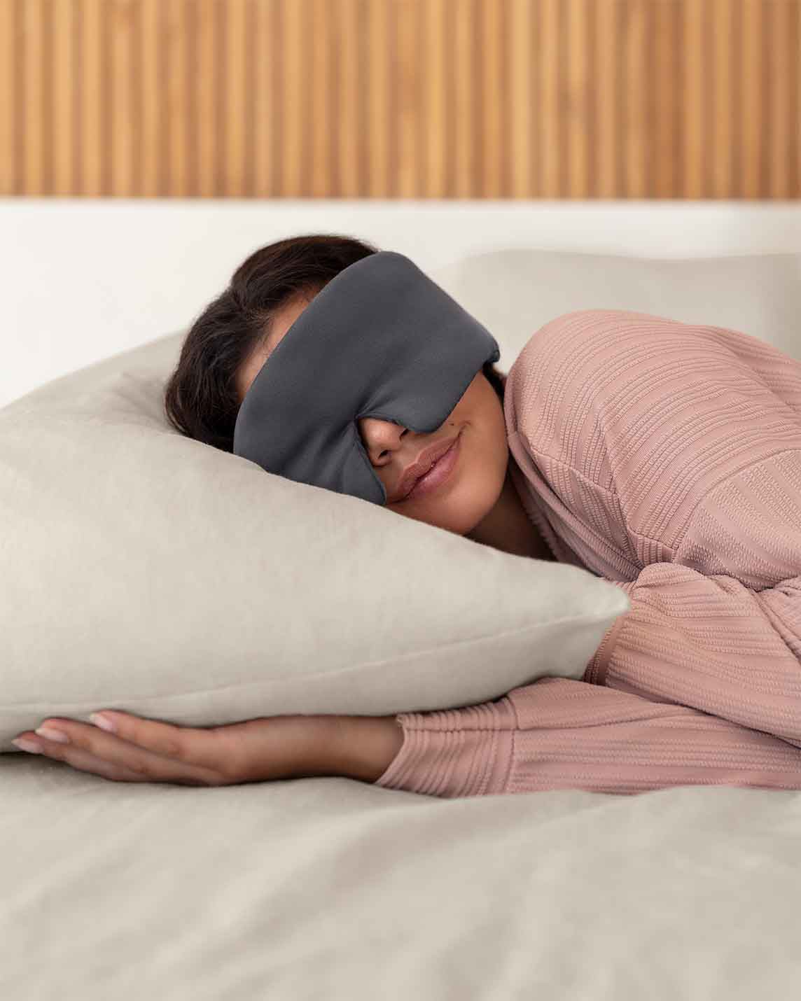 Weighted Silk Sleep Stone Mask with Crystal