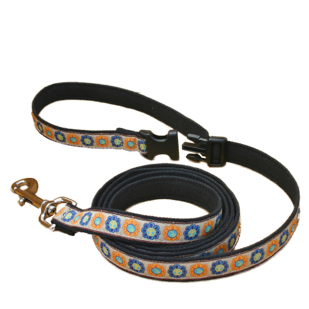 Hemp Leash 6' World Peace Click n' Go