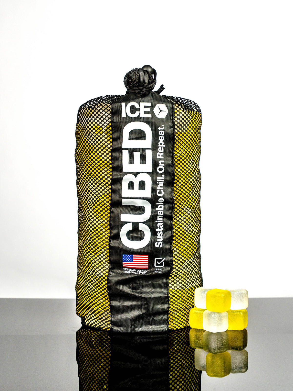 Reusable Ice Cubes Yellow & Clear
