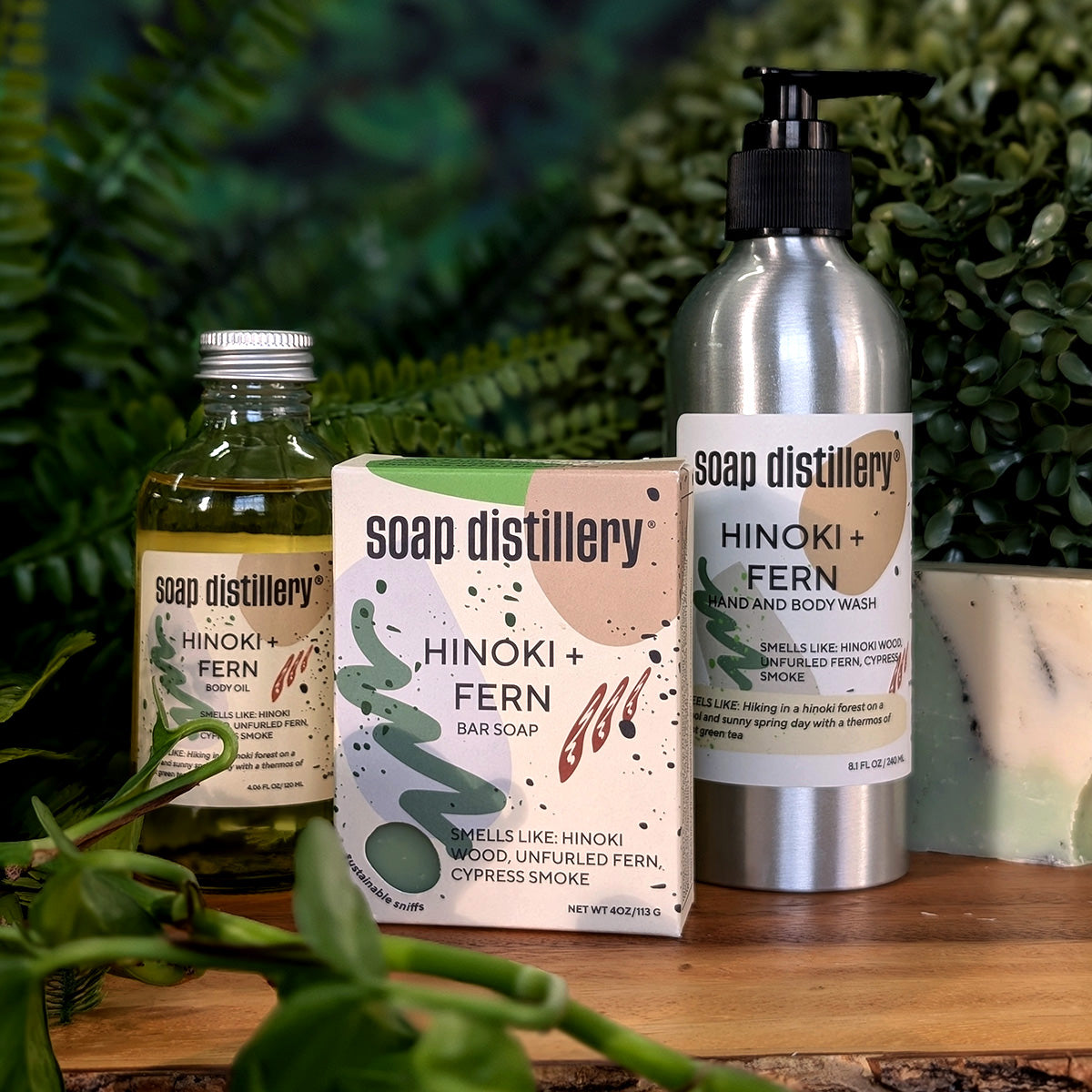 Hinoki + Fern Hand and Body Wash