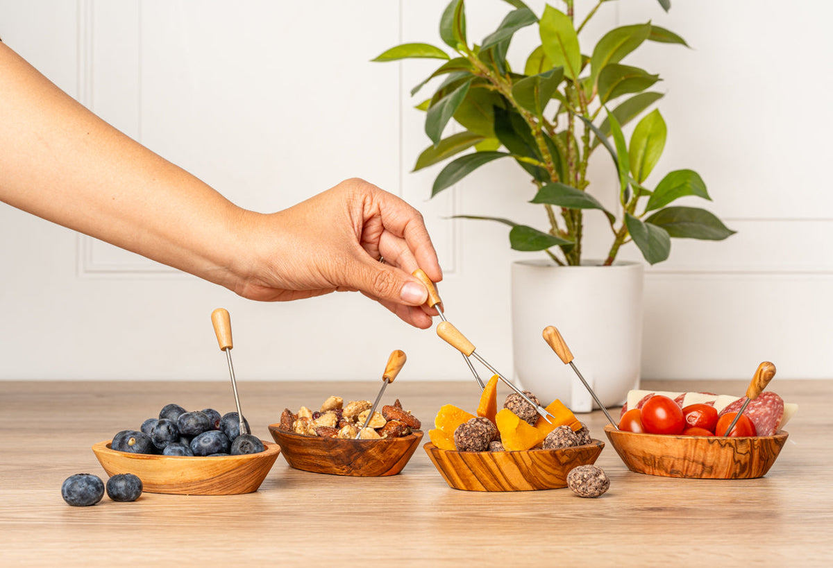 Italian Olivewood Appetizer & Serving Set