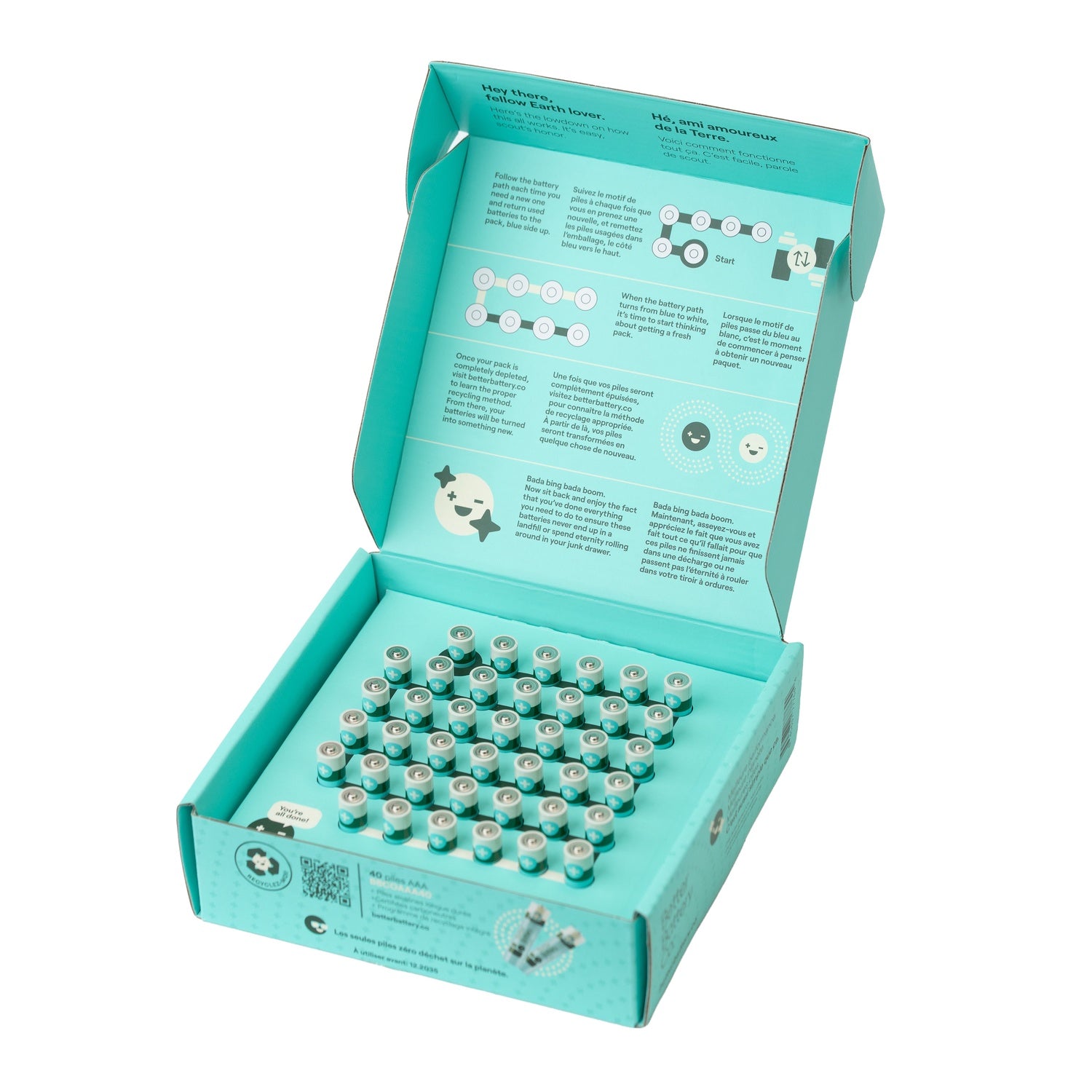 BetterBattery Eco AAA Batteries – 40 Pack