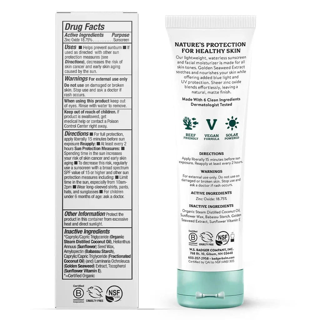Badger Facial Mineral Sunscreen SPF 30