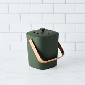 Countertop Compost Bin - Bamboo Fiber Composter, Dishwasher Safe, 1.25 Gal.,
