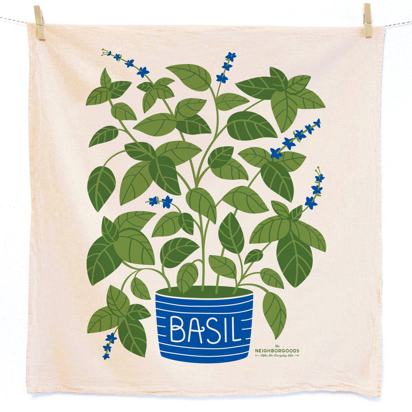 Basil Organic Cotton Dish Towel