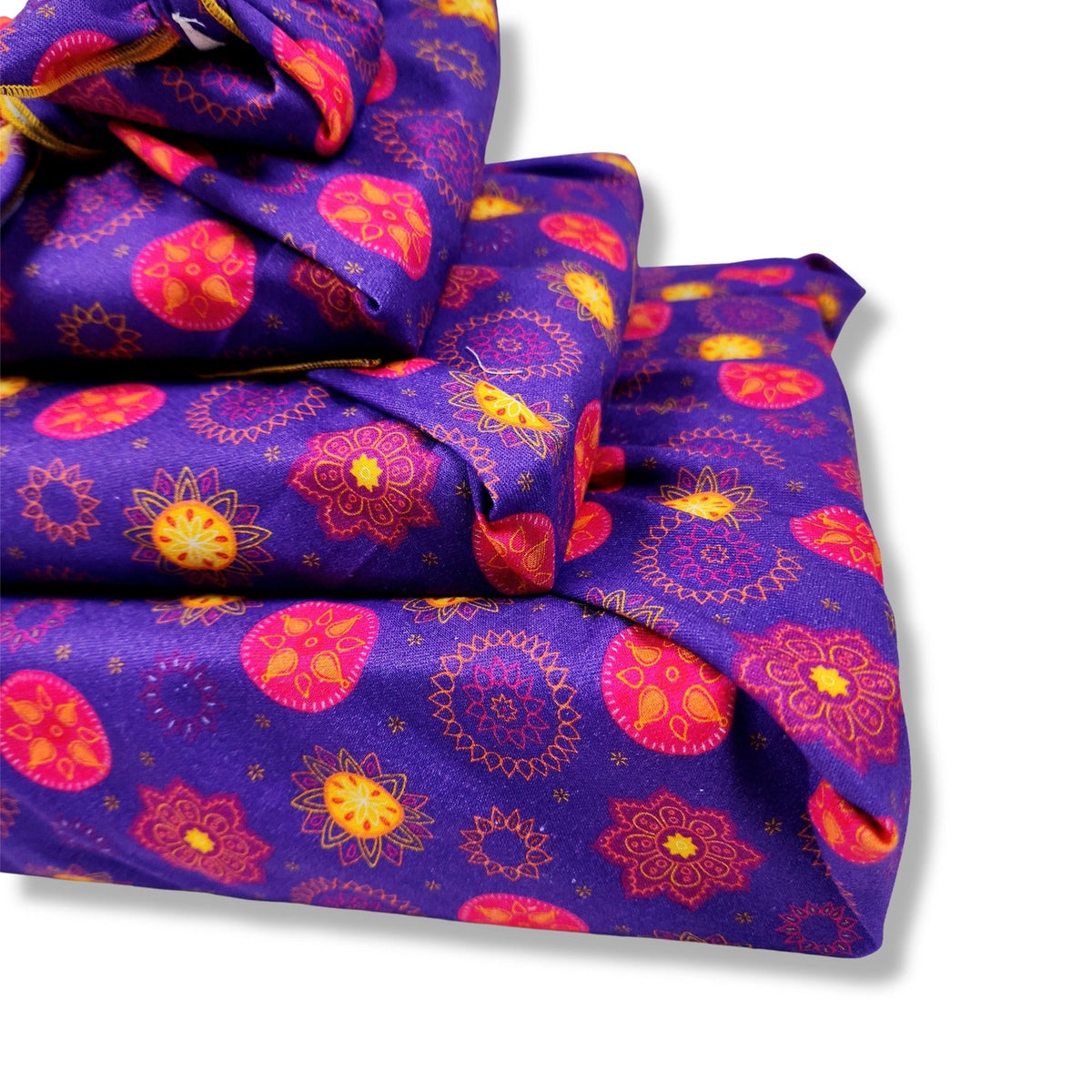 Marigold Mandala Furoshiki Gift Wraps - Set of 4