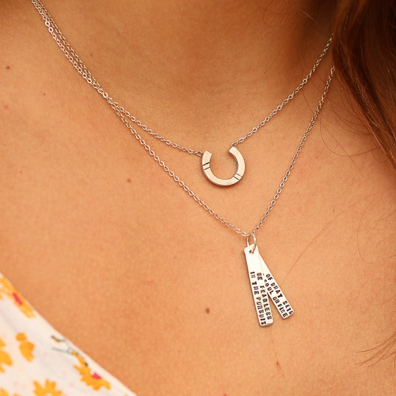 Be Fearless in the Pursuit of What Sets Your Soul on Fire - Inspirational Quote Necklace