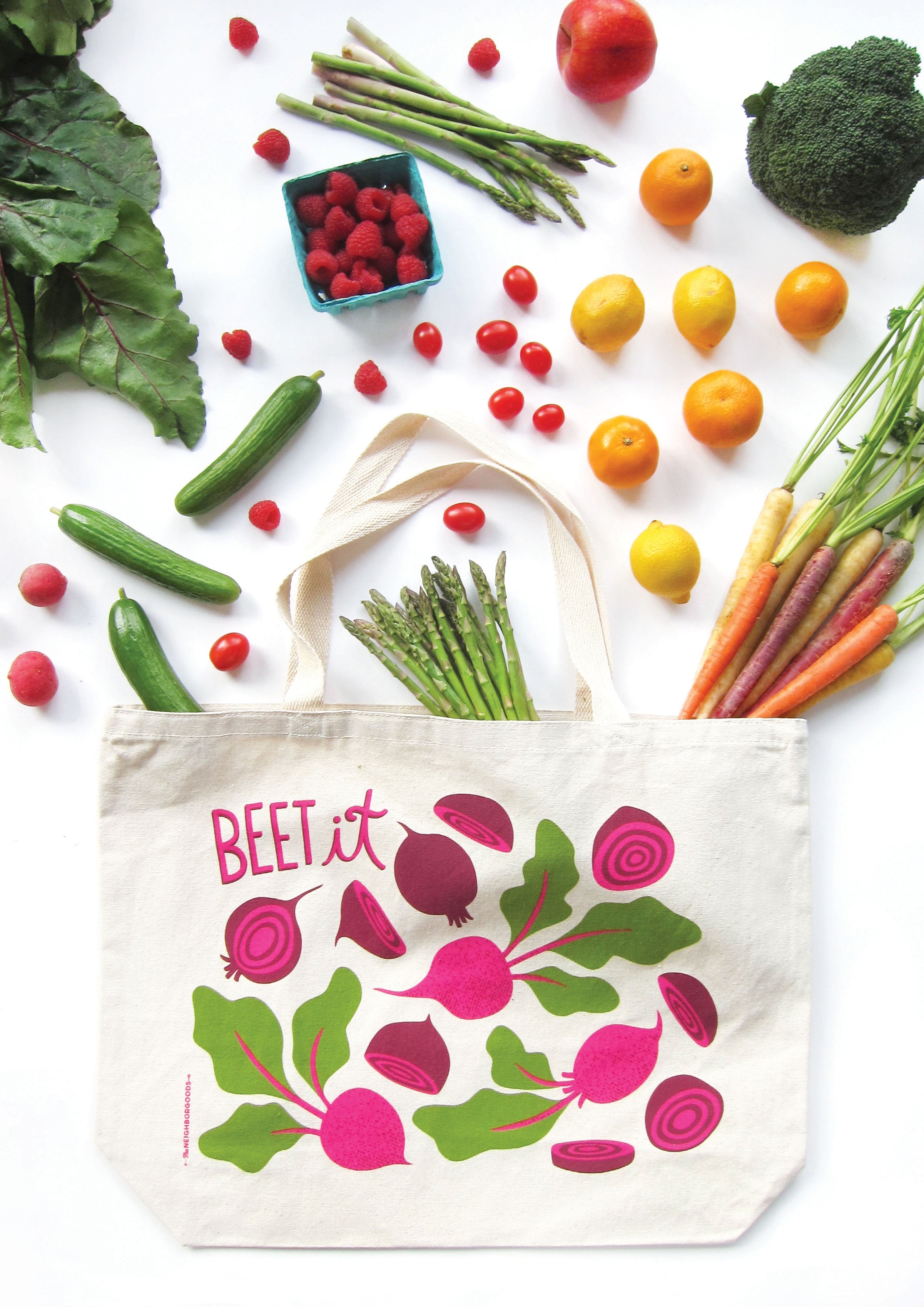 Beet Cotton Canvas Tote Bag